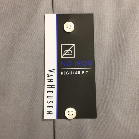 NEW - Van Heusen Mens Button Up Dress Shirt - Large - Picture 4 of 7